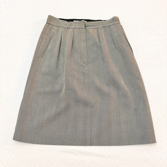 Bergdorf Goodman Patterned Wool Pencil Skirt Size 44 - Picture 3 of 6